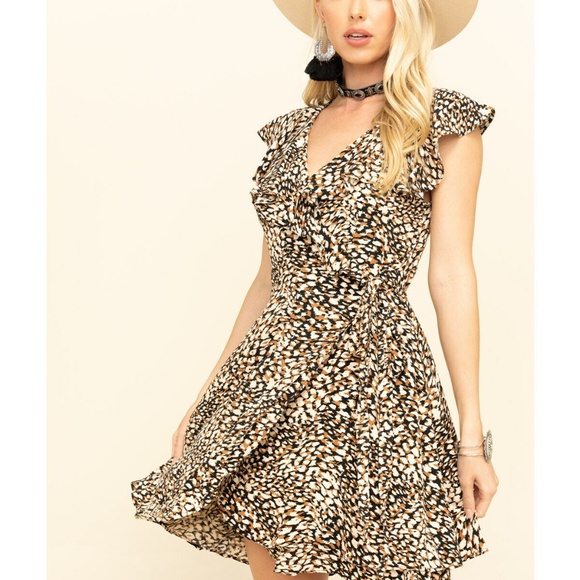 Free People Dresses & Skirts - NEW Free People French Quarter Print Wrap Mini Dress in Mint Green Floral XS
